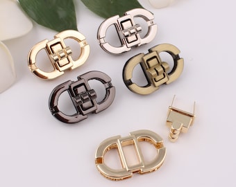 bag lock purse lock purse twist lock metal lock turn lock press lock purse clasp clutch lock bag purse hardware 43mm×26mm 1-2-5 pcs