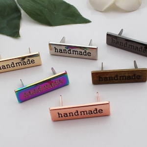 metal handmade label,handmad metal bag labiel, bag tag,personalized labls leather badge,bag handbags hardware 2-5-10-20 pcs