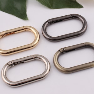 35mm inner oval spring o ring clasps metal o rings round ring spring gate ring purse o ring push gate snap hook 2-4-10pcs