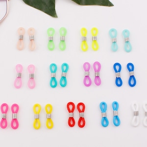 Eyeglass Chain Ends Eyeglass chain holders Silicone Loops eyeglass grip components 10-20-50pcs
