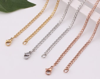3mm 18"-20"-24"stainless steel necklace,stainless steel chain,necklaces for men, necklace for women, fashion necklaces