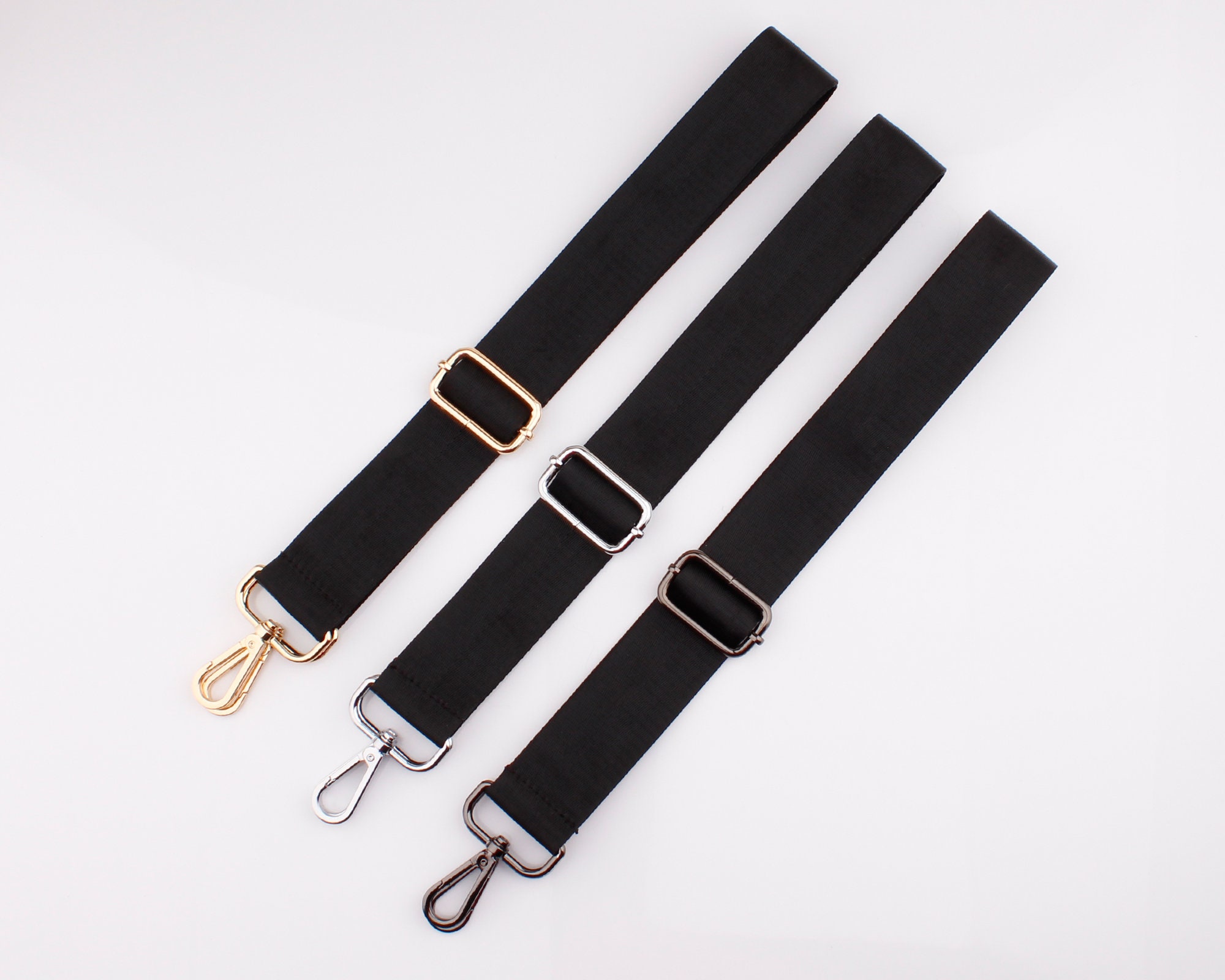 1.5 Inch 38mm Black Cross Body Bag Strap Adjustable