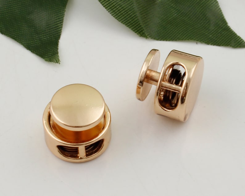 metal cord lock two holes cord lock stopper cord stopper cord-lock spring cord stop toggle stopper black cord lock 2-4-10 pcs light gold