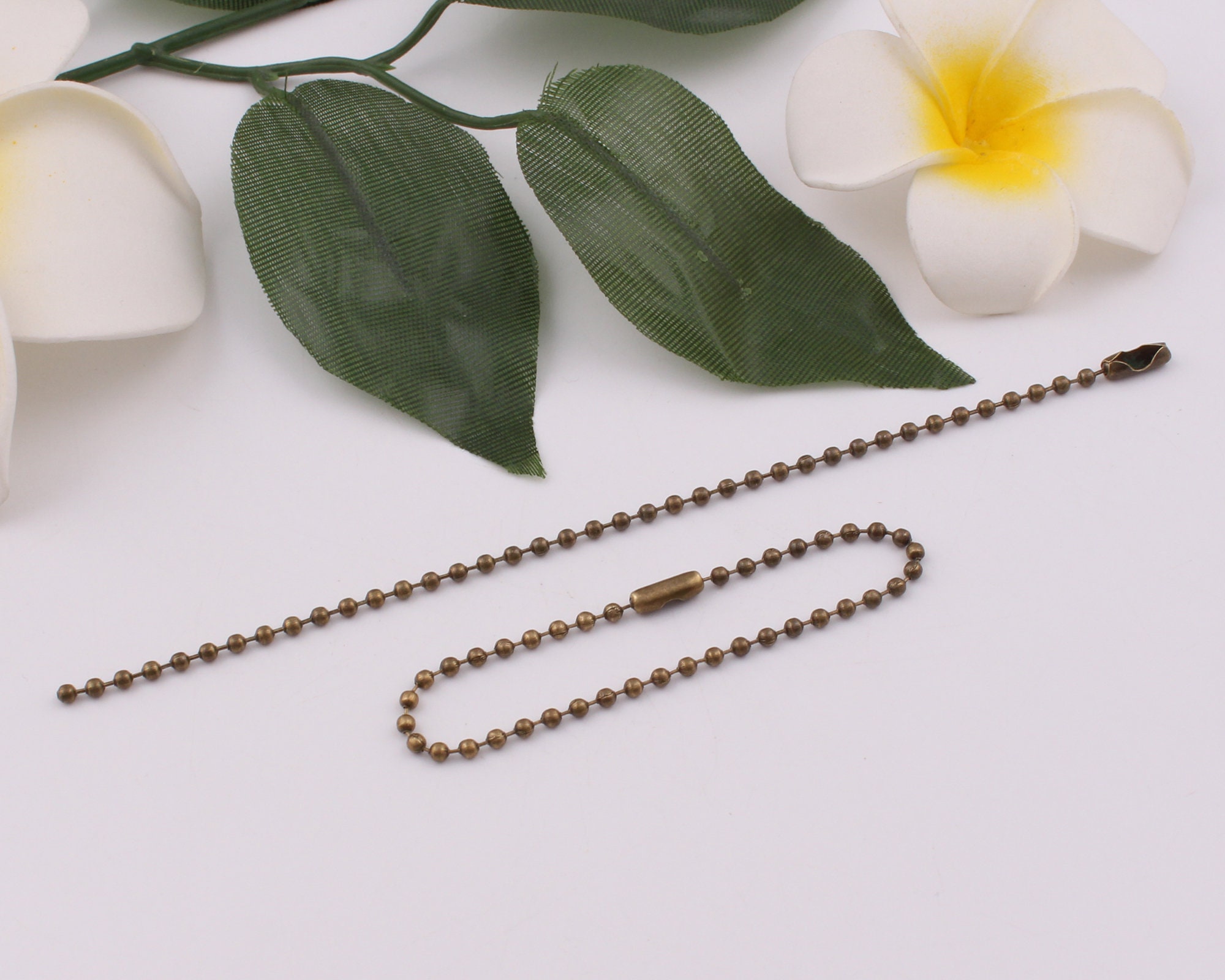 2mm Wide and 15cm Length Metal Ball Chain Bead Connector Keyring