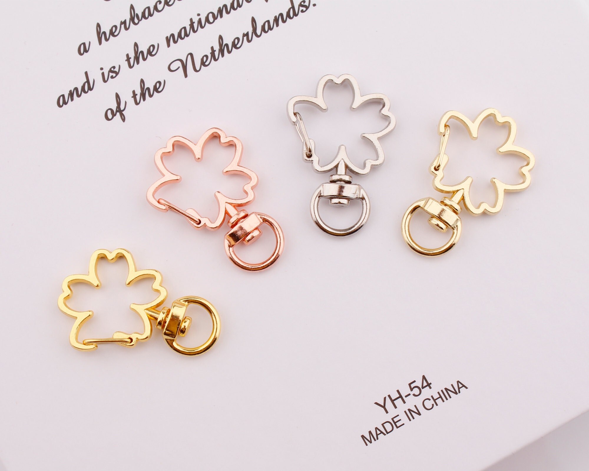 36mm×24mm Little Cherry Blossoms Swivel Clasp Key Clasp Key Chain