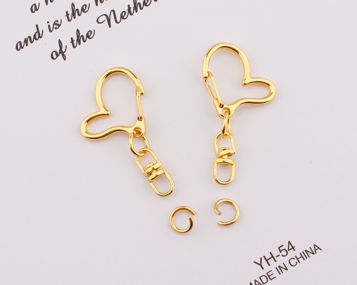 43mm24mm Heart Shape Swivel Clasp Swivel Key Ring Clasp DIY Etsy