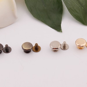 10mm flat head screw rivet chicago screws screw studs screwback rivet blacelet purse handbag dog collar hardware