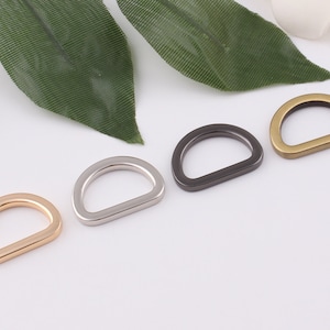 19mm inner 3/4&quot; metal flat d ring buckle dee ring purse d ring bag d ring accessories strap rings bag hardware 2-4-10 pcs