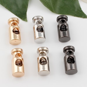 metal cord lock one holes cord lock stopper cord stopper cord-lock spring cord stop toggle stopper black cord lock 2-4-10pcs