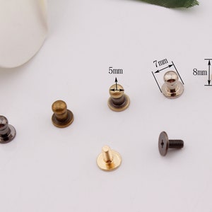 5mm round screw rivet chicago screws screw studs screwback rivet blacelet purse handbag dog collar hardware