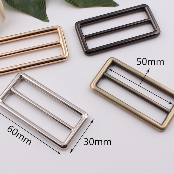 50mm inner 2“ metal adjuster buckle belt regulator slide buckle strap buckle bag regulator strap adjuster bag hardware 2-4-10pcs