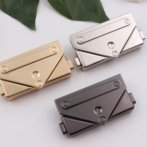 rectangular bag lock purse lock purse metal lock press lock purse clasp purse closure clutch lock bag purse hardware 49mm×26mm 1-2-5 pcs
