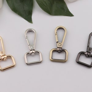 5/8 inch 16mm inner metal swivel clasp swivel hook swivel snap hook push gate snap hook strap hook trigger hook bag hardware 2-4-10pcs