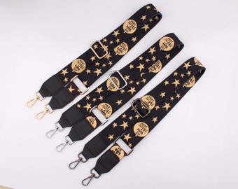 1.5 inch black cross body bag strap adjustable crossbody strap replacement strap woven bag strap single shoulder handbag strap