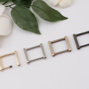 1&quot;  25mm Inner metal rectangle buckle bag connector screw shackle rectangle buckle rectangular rings screw d ring bag hardware 2-4-10 pcs