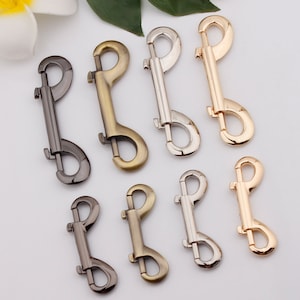 70mm,100mm length metal swivel clasp lobster clasp double ended bolt snap hook dog leash lanyard key chain dog pet carabiner connector