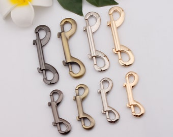 70mm,100mm length metal swivel clasp lobster clasp double ended bolt snap hook dog leash lanyard key chain dog pet carabiner connector