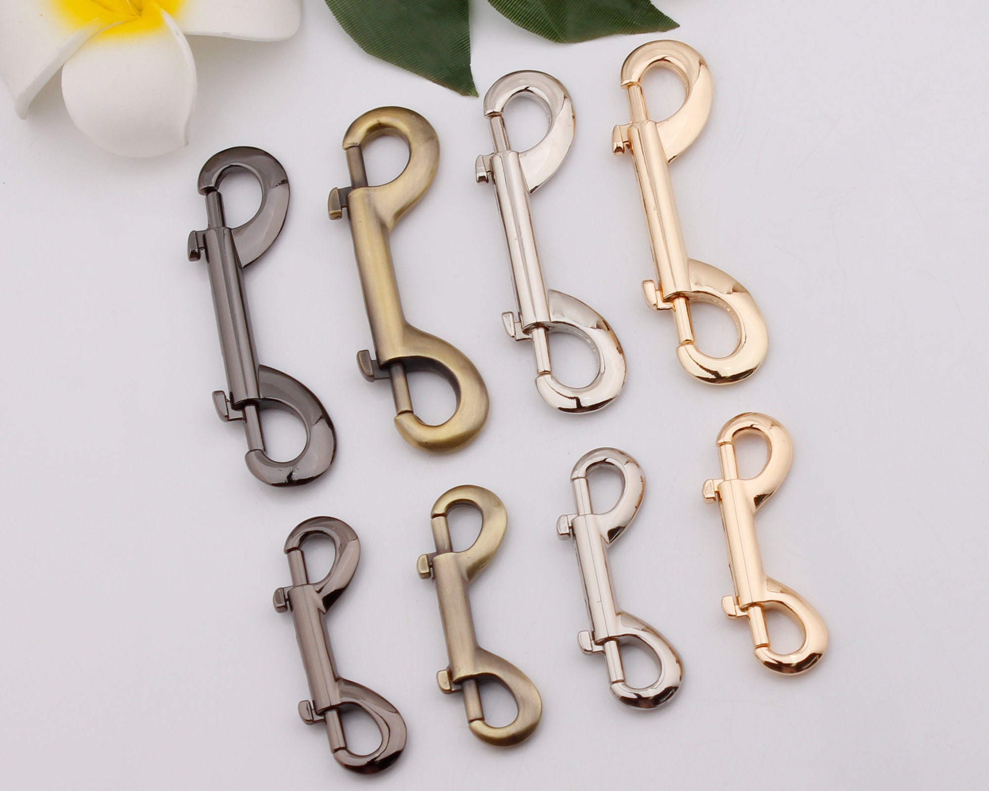 Double Ended Bolt Snap Hooks Heavy Duty Trigger Chain Marine Grade Metal Cl  W~