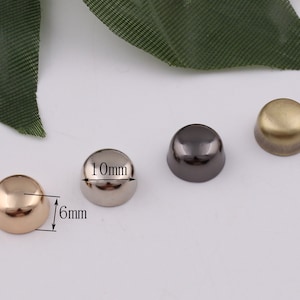 10mm metal purse feet bag feet handbag feet screw rivets handbag studs bag screw shackles leathercraft bag purse hardware supply 4-8 pcs