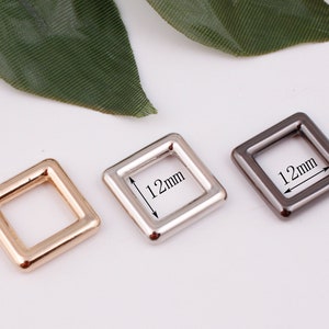 12mm inner 1/2“ metal rectangle buckle rectangular rings webbing bag clasp bag strap buckle purse ring handbag strap hardware 2-4-10 pcs