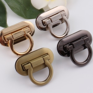 oval bag lock purse lock purse twist lock metal lock turn lock press lock purse clasp clutch lock bag purse hardware 42mm×35mm 1-2-5 pcs