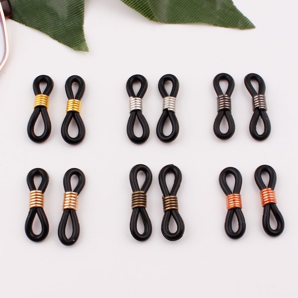 50-Pack Eyeglass Chain Connectors – Silicone Ends With Bead & Thread Styles – Secure & Stylish Glasses Holders For Reading, Sunglasses & Sports-657902