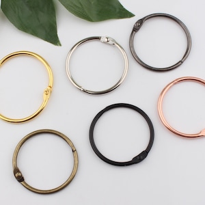 Anéis de folhas soltas internas de 38mm, anel dividido, anéis de cartão, diário, álbum, anéis de livro para encadernação, 2-4-10-20 peças