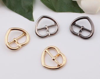 19mm inner 3/4“ heart shape belt buckle strap buckle adjuster buckle webbing buckle purse single prong buckle bag purse hardware 2-4-10pcs