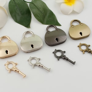 metal bag padlock with key love lock purse bag lock with key set purse lock purse hardware 39mm×36mm 1-2-5 pcs