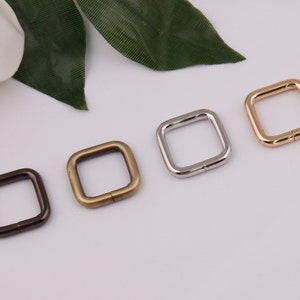 16mm inner 5/8“ metal rectangle buckle rectangular rings webbing bag clasp bag strap buckle purse ring handbag strap hardware 2-4-10 pcs