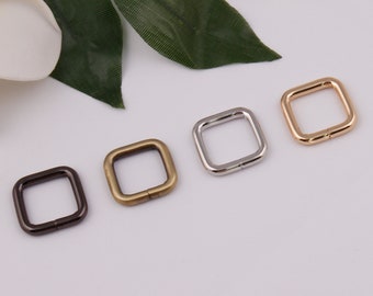 16mm innen 5/8" Metall Rechteck Schnalle rechteckige Ringe Gurtband Tasche Verschluss Tasche Riemen Schnalle Geldbörse Ring Handtasche Armband Hardware 2-4-10 Stück