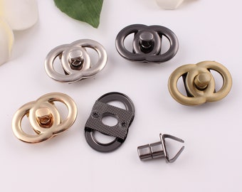 bag lock purse lock purse twist lock metal lock turn lock press lock purse clasp clutch lock bag purse hardware 40mm×26mm 1-2-5 pcs
