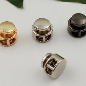 metal cord lock two holes cord lock stopper cord stopper cord-lock spring cord stop toggle stopper black cord lock 2-4-10 pcs