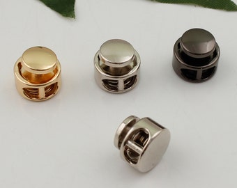 metal cord lock two holes cord lock stopper cord stopper cord-lock spring cord stop toggle stopper black cord lock 2-4-10 pcs