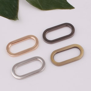 25mm binnen 1 " metalen platte ovale ring tas ring ring elliptische ring riem verbinding ring lederen ambachtelijke handtas maken hardware 2-4-10 stuks