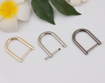 QUARKZMAN D-Rings Vite in Gancio, 5pz 0,35 Fibbie ad Ring a D a Ferro di Cavallo a Forma di U in Lega Zinco per Fai Da Te Borse Pelle Artigianato