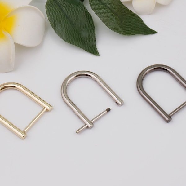 27mm Inner metal d ring horseshoe d ring screw d ring bag connector u shape ring bag hardware bag clasp screw shackle d rings 2-4-10 pcs