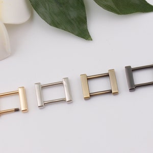 5/8"  16mm Inner metal rectangle buckle bag connector screw shackle rectangle buckle rectangular rings screw d ring bag hardware 2-4-10 pcs