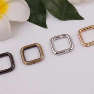 20mm inner 3/4“ metal rectangle buckle rectangular rings webbing bag clasp bag strap buckle purse ring handbag strap hardware 2-4-10 pcs