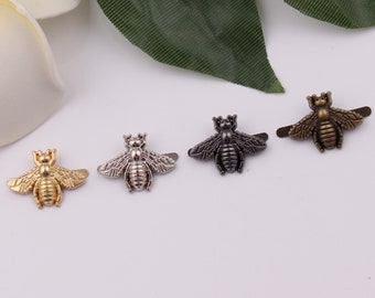 19mm×15mm metallo bee bag etichetta borsa forma ape etichetta personalizzata etichette in pelle badge borse borse piedi borsa hardware 1-2-5-10 pezzi
