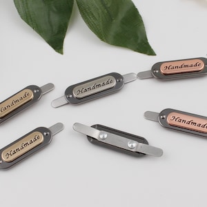 metal handmade label,handmad metal bag labiel, bag tag,personalized labls leather badge,bag handbags hardware 2-5-10-20 pcs