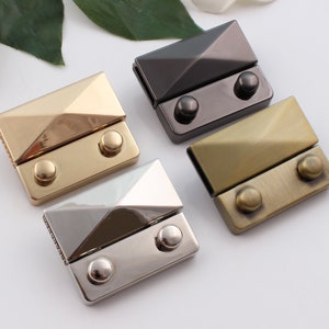 rectangular bag lock purse lock purse metal lock press lock purse clasp purse closure clutch lock bag purse hardware 44mm×35mm 1-2-5 pcs