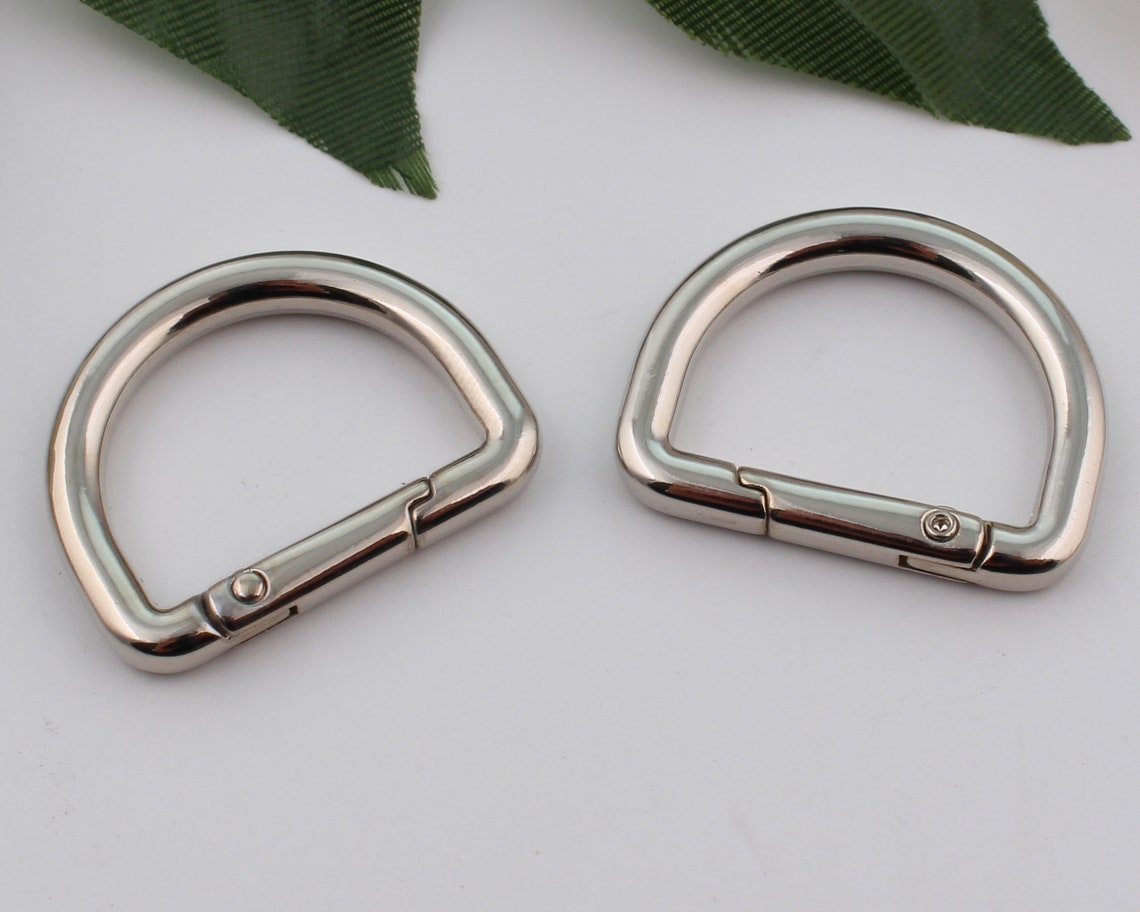 Spring Gates D Rings 1 Inch 25mm Inner Spring D Ring Clasps Metal D Rings Round Ring Spring ...