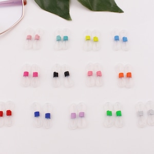 Eyeglass Chain Ends Eyeglass chain holders Silicone Loops eyeglass grip components 10-20-50pcs