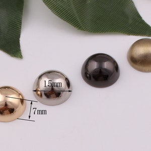 Bolso de metal de 15 mm pies bolsa pies bolso pies tornillo remaches bolso bolso tornillos tornillo grilletes cuero bolso bolsa hardware suministro 4-8 piezas