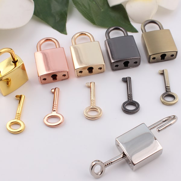 rectangular padlock with key love lock couple gifts purse bag lock with key set lover gifts and valentines day gifts 35mm×21mm 1-2-5 pcs