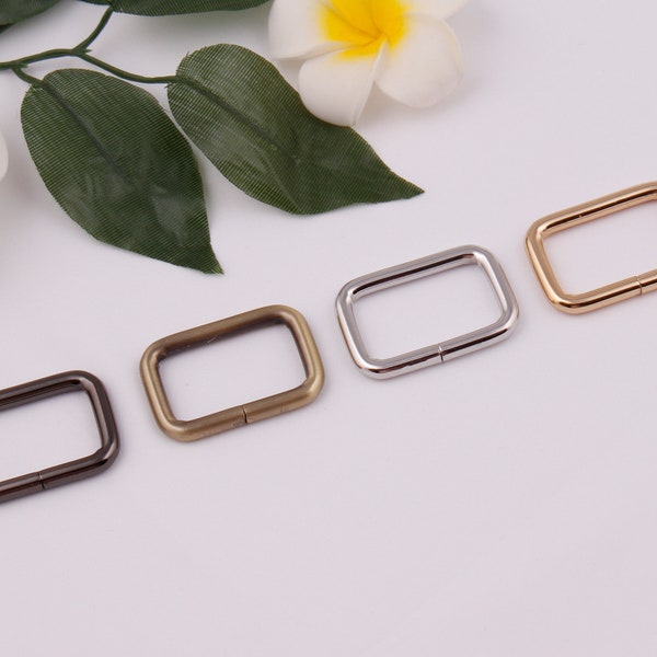 32mm inner 1.25“ metal rectangle buckle rectangular rings webbing bag clasp bag strap buckle purse ring handbag strap hardware 2-4-10 pcs