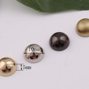 10mm metal purse feet bag feet handbag feet screw rivets handbag studs bag screw shackles leathercraft bag purse hardware supply 4-8 pcs