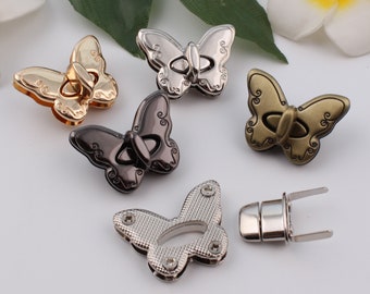 butterfly bag lock purse lock purse twist lock metal lock turn lock press lock purse clasp clutch lock bag purse hardware 35mm×25mm 1-2-5pcs