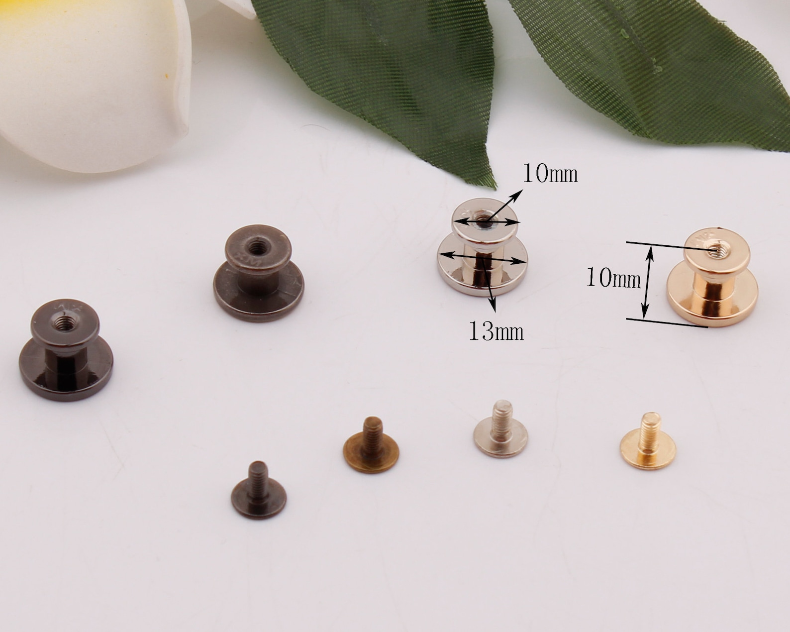 13mm Flat Head Screw Rivet Chicago Screws Screw Studs Screwback Rivet ...
